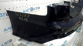 Bare rear bumper for Audi A6 C8 19-25 with parking sensors and park assist, S-line, with antenna, blue, scratches, dent, broken wiring mount