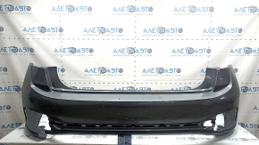Bare rear bumper VW Jetta 22-26 graphite, scratches, cracked fasteners, broken fasteners, cracked