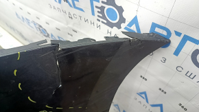 Bare rear bumper VW Jetta 22-26 graphite, scratches, cracked fasteners, broken fasteners, cracked