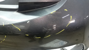 Bare rear bumper VW Jetta 22-26 graphite, scratches, cracked fasteners, broken fasteners, cracked