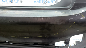 Bare rear bumper VW Jetta 22-26 graphite, scratches, cracked fasteners, broken fasteners, cracked