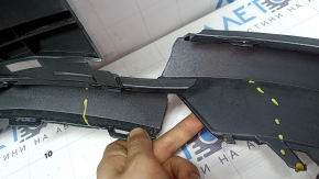 Bare rear bumper VW Jetta 22-26 graphite, scratches, cracked fasteners, broken fasteners, cracked