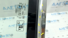 Rear right window, blind glass, Audi A6 C8 19-25 triplex with chrome molding, scratches, dents on the molding