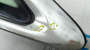 Rear left window, blind glass, Audi A6 C8 19-25, triplex, with chrome molding, scratches on the molding