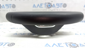 VW Jetta 22-26 black leather steering wheel with radar buttons and a glossy black lower trim