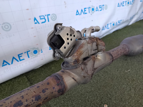 Ford Escape MK4 2020 hybrid AWD exhaust pipe with actuator, heater and catalytic converter, rusty, dented
