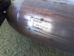Ford Escape MK4 2020 hybrid AWD exhaust pipe with actuator, heater and catalytic converter, rusty, dented