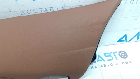 Side panel of the 2nd row of seats, left, Audi A6 C8 19-25, light brown leather, dented
