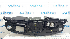Audi A6 C8 19-25 dashboard with AIRBAG for projection, black leather, worn, tears, rusty squib