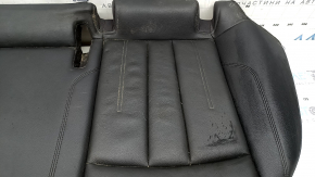 Rear seat cushion for Audi A4 B9 17-19, black leather, heated, wrinkled, dry cleanable