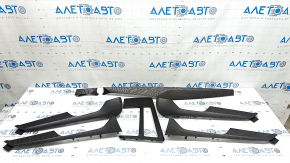 A set of interior trims for the Audi A6 C8 19-21 in dark wood grain, texture, scratches, broken guide