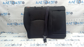 Backrest of the rear row of seats, 2nd row, right, Toyota Prius 50 19-22, black fabric, with a belt, with an armrest