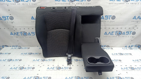Backrest of the rear row of seats, 2nd row, right, Toyota Prius 50 19-22, black fabric, with a belt, with an armrest