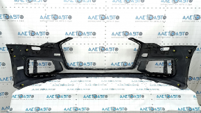 Bare front bumper for Audi A6 C8 19-23 with park assist and headlight washer, S-Line, without caps, blue, scratches, dents, broken fasteners