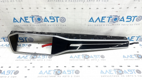 Audi A6 C8 19-24 front panel trim, glossy black, chrome, Quattro, with backlight, scratches