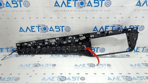 Audi A6 C8 19-24 front panel trim, glossy black, chrome, Quattro, with backlight, scratches