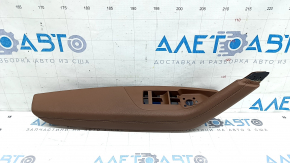 Front left door panel armrest for Audi A6 C8 19-24, light brown leather, with trim