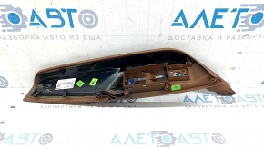 Front left door panel armrest for Audi A6 C8 19-24, light brown leather, with trim