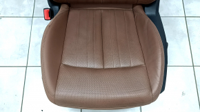Driver's seat for Audi A6 C8 19-25 with airbag, electric, heated, ventilated, light brown leather, black plastic, bracket corrosion, microcracks