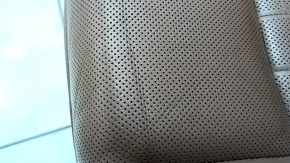 Driver's seat for Audi A6 C8 19-25 with airbag, electric, heated, ventilated, light brown leather, black plastic, bracket corrosion, microcracks