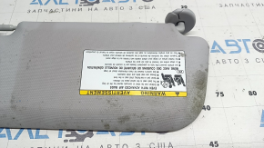 Left visor for Toyota Prius 50 19-22, gray, without hook, with overlay, dry-cleanable