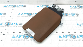 Armrest of the center console Audi A6 C8 19-25 light brown leather, pokes