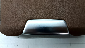 Armrest of the center console Audi A6 C8 19-25 light brown leather, pokes