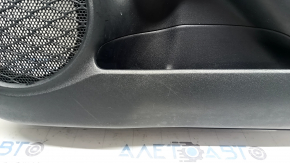 Front right door panel for Toyota Prius 50 16-22, black with black plastic insert, black leather armrest, scratches, dry cleanable