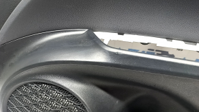 Front right door panel for Toyota Prius 50 16-22, black with black plastic insert, black leather armrest, scratches, dry cleanable