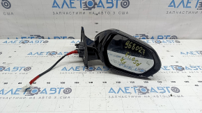 Right side mirror assembly for Toyota Prius 50 16-20 6-pin, BSM, graphite, crack in cover, missing cover fragment, scratches, after repair