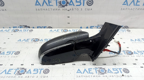 Right side mirror assembly for Toyota Prius 50 16-20 6-pin, BSM, graphite, crack in cover, missing cover fragment, scratches, after repair