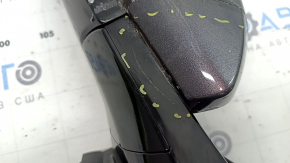 Right side mirror assembly for Toyota Prius 50 16-20 6-pin, BSM, graphite, crack in cover, missing cover fragment, scratches, after repair