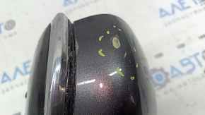 Right side mirror assembly for Toyota Prius 50 16-20 6-pin, BSM, graphite, crack in cover, missing cover fragment, scratches, after repair