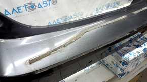 Bare rear bumper for Toyota Prius 50 19-22 with parking sensors and PMA, graphite, scratches, in resin, in tape