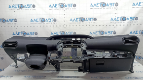 Toyota Prius 50 17-22 black dashboard with airbag, crack in mount, scratches on glove compartment