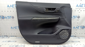 Door trim panel front left Toyota Venza 21-22 XLE, Limited black, leather, with memory seat, dark gray trim, no buttons, scratches