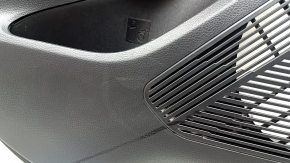 Door trim panel rear left Toyota Venza 21-22 XLE, Limited black leather with gray stitching, dark gray trim, with button, scratches