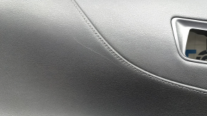 Door trim panel rear left Toyota Venza 21-22 XLE, Limited black leather with gray stitching, dark gray trim, with button, scratches