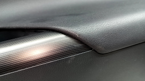 Door trim panel, rear right, Toyota Venza 21-22 XLE, Limited, black leather with gray stitching, dark gray trim, with button, scratches, bump
