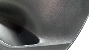Door trim panel, rear right, Toyota Venza 21-22 XLE, Limited, black leather with gray stitching, dark gray trim, with button, scratches, bump