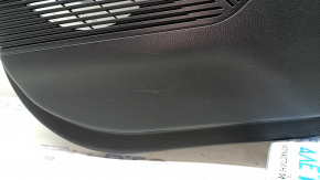 Door trim panel, rear right, Toyota Venza 21-22 XLE, Limited, black leather with gray stitching, dark gray trim, with button, scratches, bump