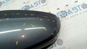 Left side mirror assembly for Toyota Venza 21-24, 16 pins, BSM, camera, turn signal, heating, backlight, auto-folding, graphite, scuffed, chips