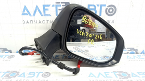 Right side mirror assembly for Toyota Venza 21-24, 16 pins, BSM, camera, turn signal, heated, backlit, auto-folding, graphite, scuffed, chipped, paint stained