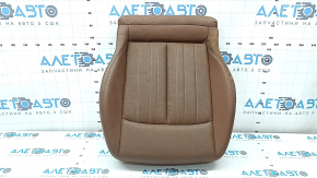 Audi A6 C8 19-25 passenger seat cushion upholstery, light brown leather, heated, ventilated