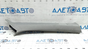 Upper right front pillar trim for Audi A6 C8 19-23, gray, without deflector trim, broken guide, needs cleaning