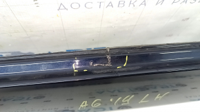 Left threshold for Audi A6 C8 19-25 S-Line, blue LX5B, scratches