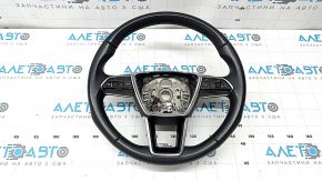 Audi A6 C8 19-25 steering wheel, black leather with gray stitching and heating, Sport, with buttons and paddles