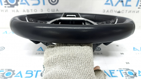 Audi A6 C8 19-25 steering wheel, black leather with gray stitching and heating, Sport, with buttons and paddles