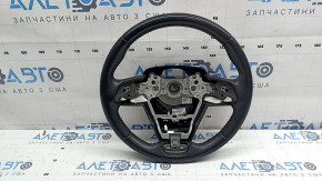 The steering wheel is naked, Toyota Venza 21-24, black leather, heated, with a steering wheel computer, scratches