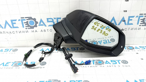 Right side mirror assembly for Audi Q5 80A 18-24V 15+4 pins, black, turn signal, auto-dimming, heated, BSM, camera